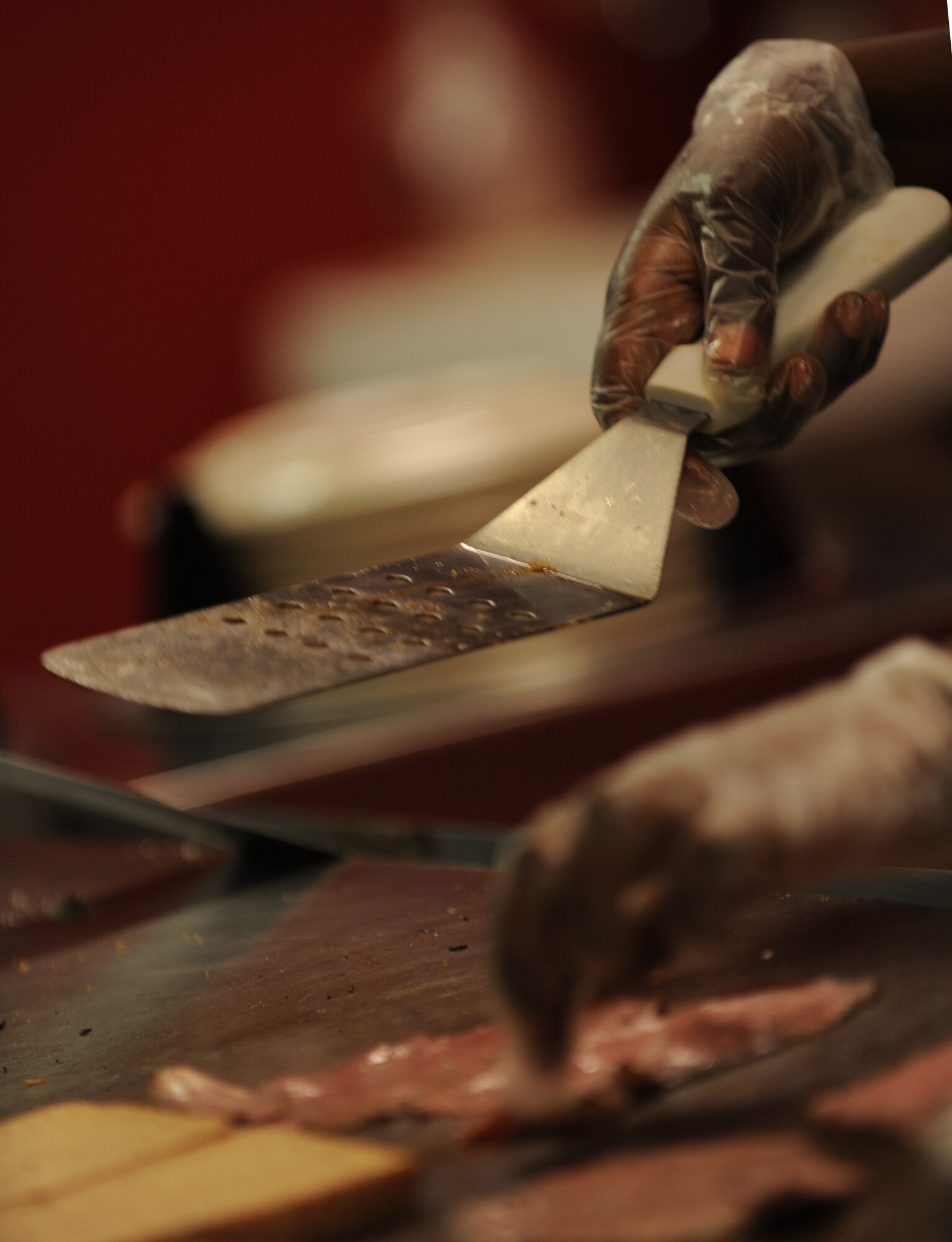 Roast beef is cooked at the Dakota Inn Dining Facility, Oct. 17, during Airmen Appreciation Meal. Wing leadership, including first sergeants, join dining facility staff members in helping to cook and serve meals to Team Minot Airmen as part of the appeciation meals. (U.S. Air Force photo/Senior Airman Jose L. Hernandez)