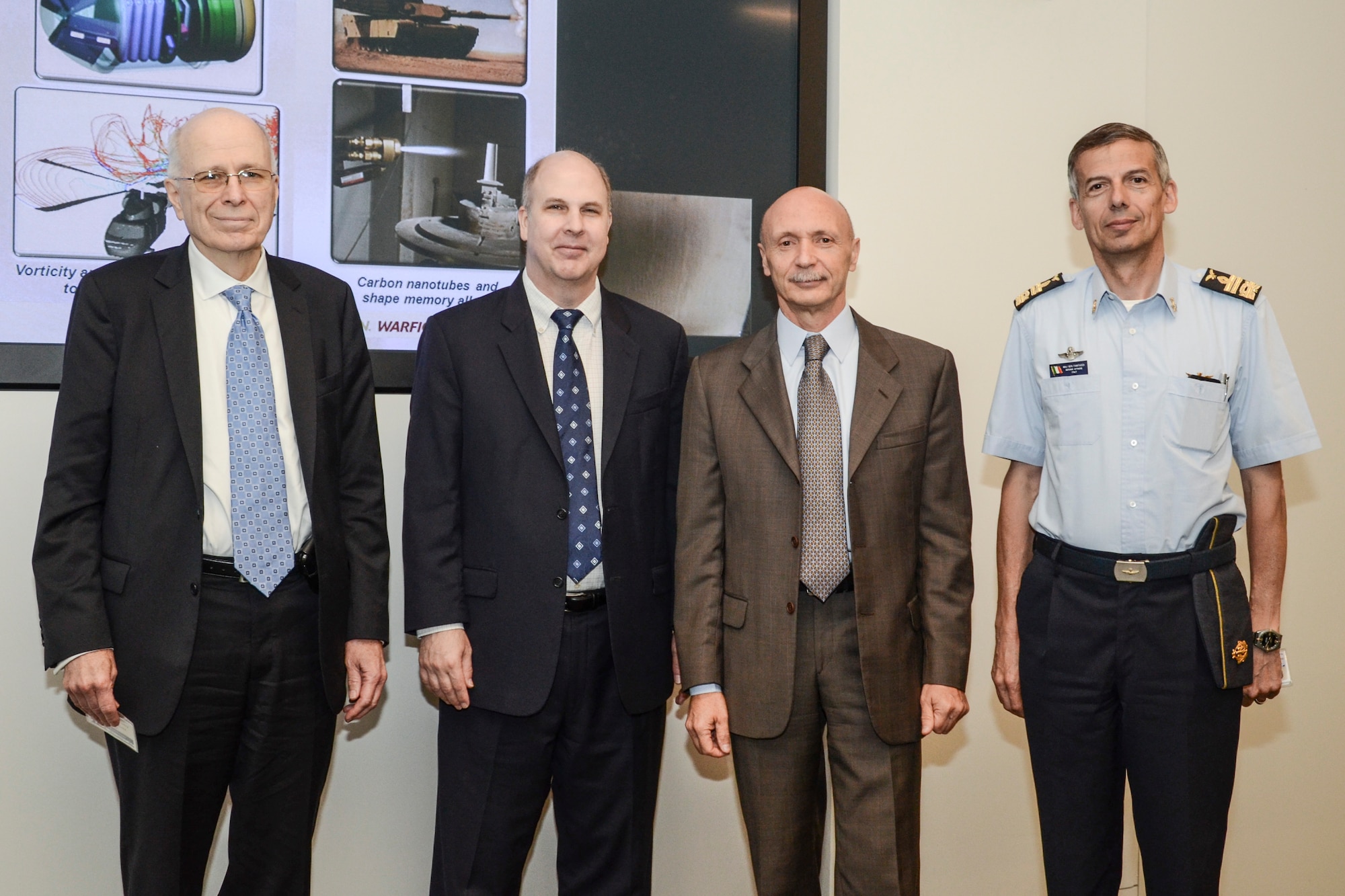 Basic research collaboration at the Air Force Office of Scientific Research (AFOSR) and the Embassy of Italy technical exchange meeting in held in Arlington, Va. 