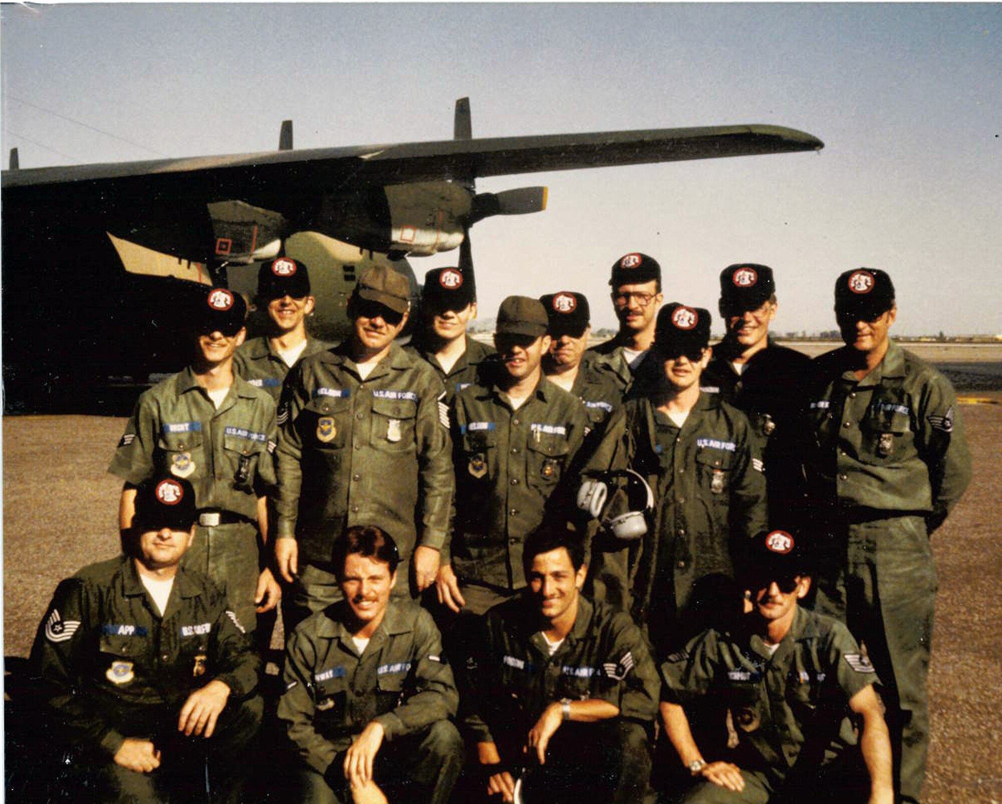 Firefighters from the 133rd are shown during a deployment in Puerto Rico in 1981.  Courtesy of the Minnesota Air National Guard.