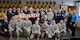 The remaining members of the 133rd Fire Department pose for one final group photo after the closing ceremony for the crew.  (U.S. Air National Guard photo by Tech. Sgt. Lynette Olivares/ Released) 