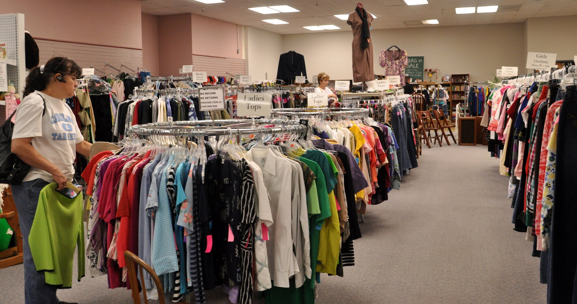 The Little Rock Air Force Base Thrift Shop is open to anyone with access to the base. Its mission is to provide support to military members and their families by providing reasonably priced goods for sale, as well as convenient means to dispose of unwanted personal possessions by consignment or donation. (U.S. Air Force photo by Senior Airman Regina Agoha)