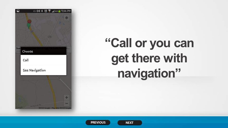 Screen shots from the Wingmanship app created by Airman 1st Class Hwansung Kim, 43d Logistics Readiness Squadron, Pope Army Airfield, N.C.  Wingmanship is an Android mobile application that provides functionality for calling a Wingman, finding a taxi, hotel, calling the base directory or an emergency contact that is available for free at the Google Play Store.  (U.S. Air Force photo/Marvin Krause)