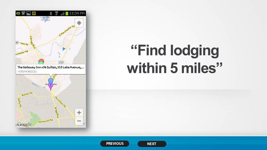 Screen shots from the Wingmanship app created by Airman 1st Class Hwansung Kim, 43d Logistics Readiness Squadron, Pope Army Airfield, N.C.  Wingmanship is an Android mobile application that provides functionality for calling a Wingman, finding a taxi, hotel, calling the base directory or an emergency contact that is available for free at the Google Play Store.  (U.S. Air Force photo/Marvin Krause)