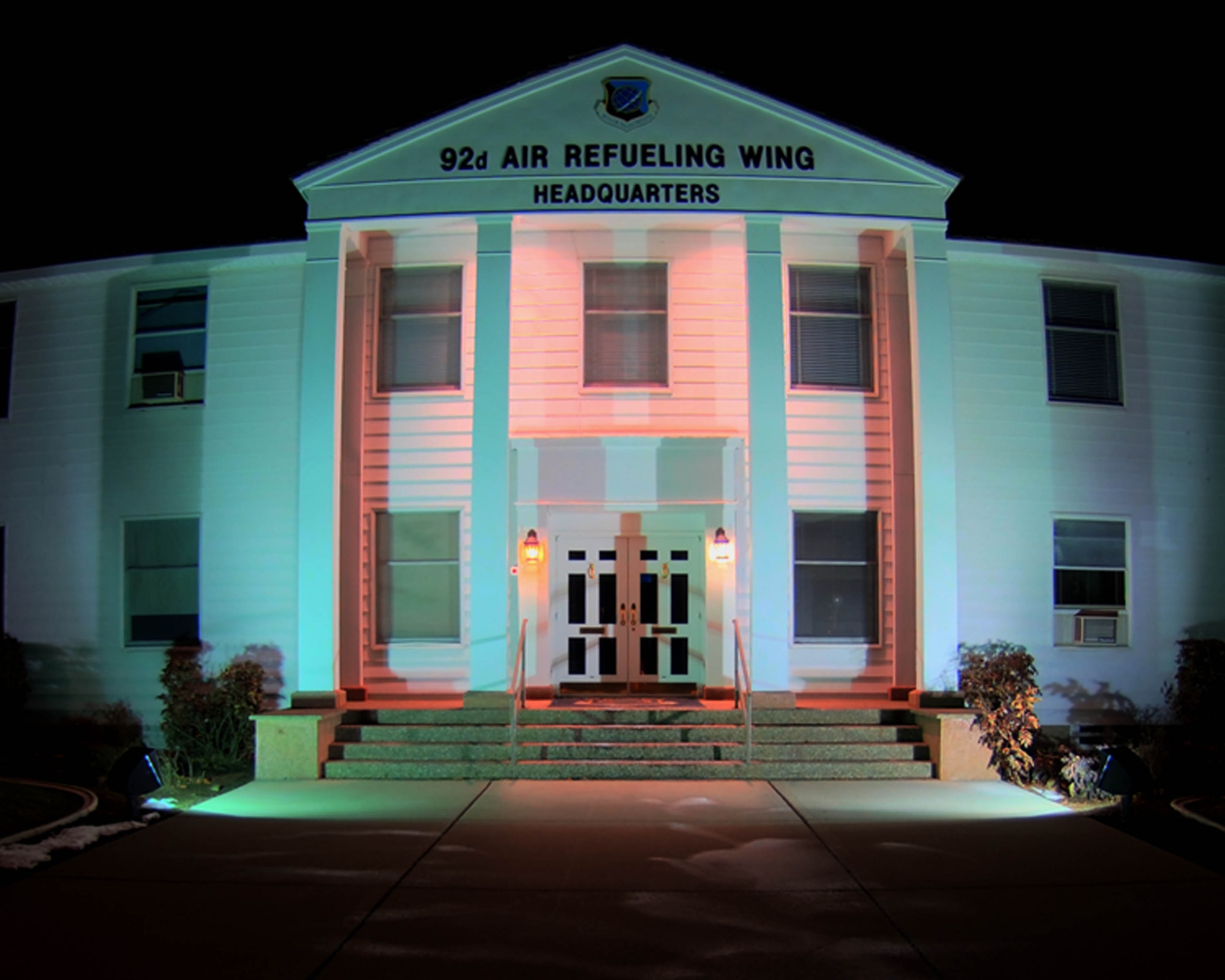 Fairchild’s Wing Headquarters building is rumored to be haunted.  Airmen report many strange occurrences after the hours of darkness.  (Stock photo)