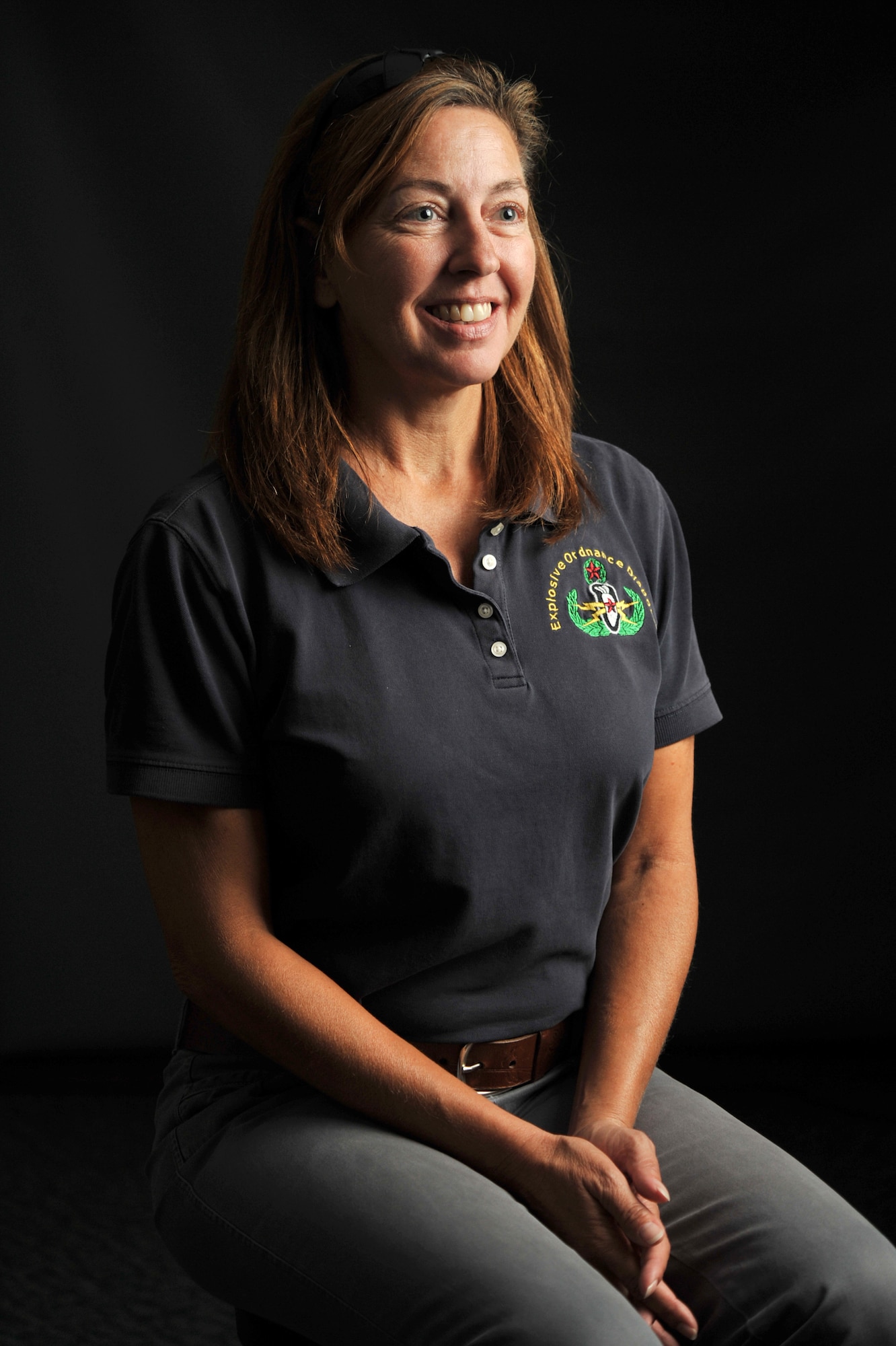 Retired U.S. Air Force Master Sgt. Michelle Barefield, 4th Civil Engineer Squadron explosive ordnance disposal resources contractor, served in the Air Force for nearly 21 years. During her career, Barefield supported contingency operations in Southwest Asia, Former Republic of Yugoslavia and Iraq, and participated in numerous secret service missions. (U.S. Air Force photo by Senior Airman Aubrey White)