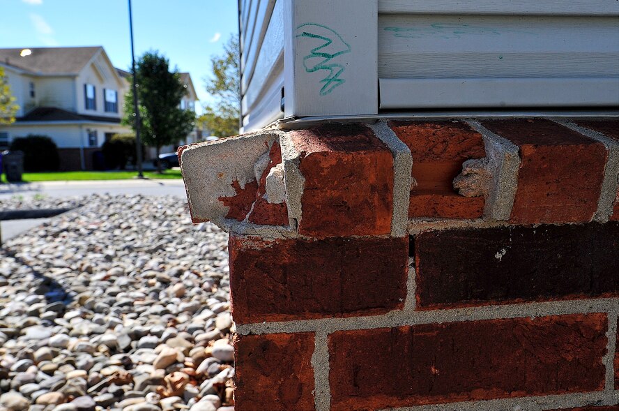 A mailbox in the Eagles Heights housing community shows damage caused by vandals Oct. 21, 2013, at Dover Air Force Base, Del. People should report any vandalism immediately to Security Forces at (302) 677-6664 or dial 911. (U.S. Air Force photo/Airman 1st Class Ashlin Federick)