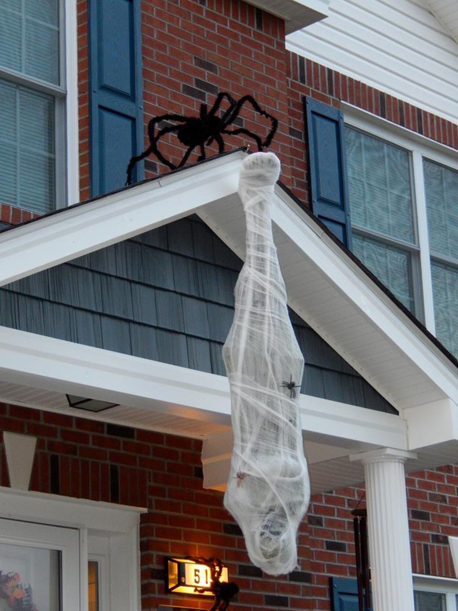 U.S. Air Force Lt. Col. Christine Mau, 4th Operations Support Squadron commander, and her family won the Halloween Decorations Contest for "spookiest" house on Seymour Johnson Air Force Base, N.C. (Courtesy photo)
