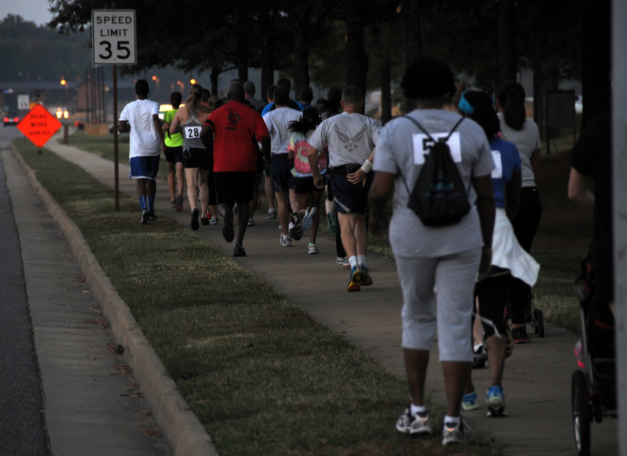 The 192nd Fighter Wing conducted its annual Wingman Day, October 6, 2013. Airmen from the unit received training on resiliency, safety and participated in a 5k “Suicide Awareness” run sponsored by the 192nd Services Flight. (U.S. Air National Guard photo by Airman 1st Class Johnisa B. Roberts/Released)
