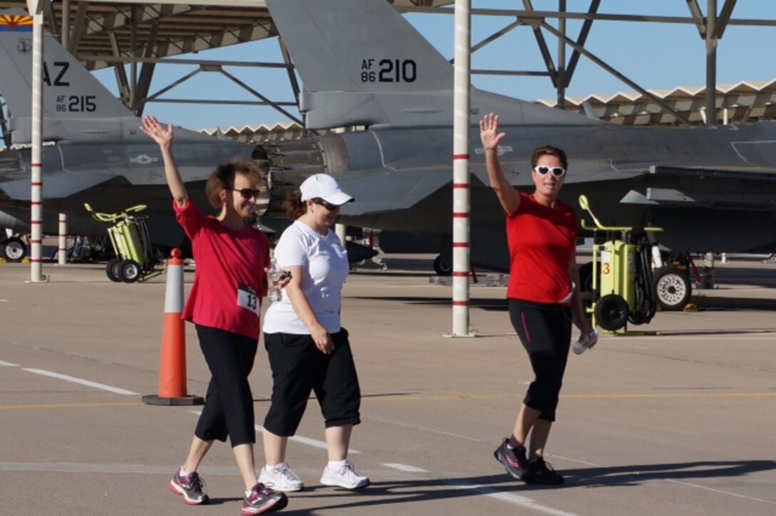 162nd Fighter Wing unit members and family take part in the first ever 5K and Family Fun Run.  