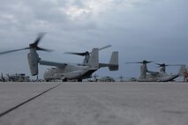Marine Medium Tiltrotor Squadron (VMM) 261 prepare to take of to Marine Corps Air Ground Combat Center Twentynine Palms to begin their training in for the Integrated Training Exercise (ITX) Oct. 18. VMM-261 departed for ITX Oct. 19 and is scheduled to return late November.
