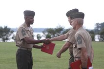 Master Sgt. Shawn D. Johnson, former operations chief for Marine Corps Air Station New River. Johnson retired Oct. 18 in a ceremony outside of the air station staff noncommissioned officer's club.