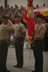 Lt. Col. Nicholas A. Morris relinquished command of Marine Heavy Helicopter Squadron (HMH) 461 to Lt. Col. Wade J. Dunford during a change of command ceremony at the HMH-461 flight line, Oct. 18.
