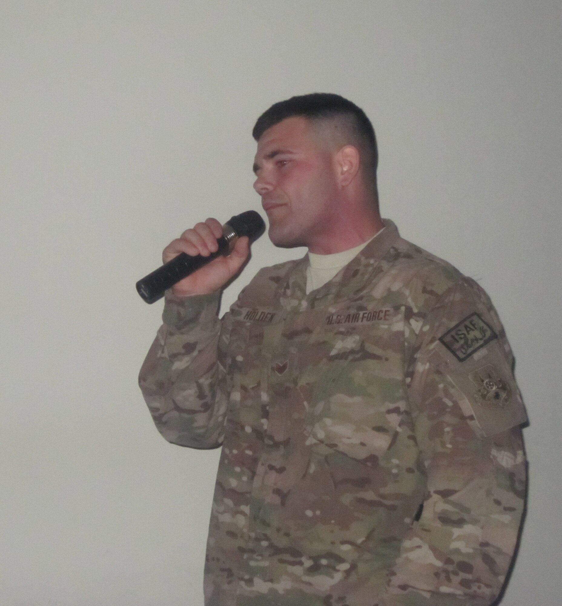 More than 30 people attended the weekly Karaoke singing event Oct. 25, 2013 at the Vulture's Nest recreation center on Bagram Airfield, Afghanistan. (U.S. Air Force photo)