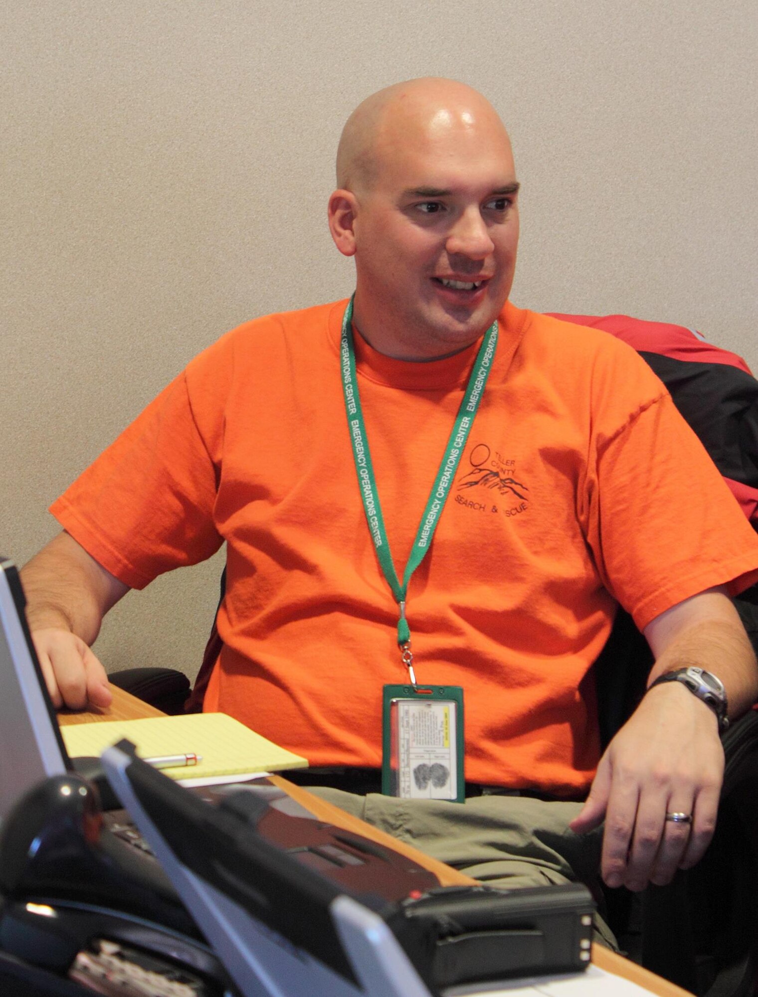 Air Force Reserve Tech. Sgt. David Hodge volunteers extensively with several organizations, to include the Teller County Search and Rescue located in Colorado's Teller County. Hodge uses his amateur radio skills to support emergency responders during times of emergencies. Hodge is the 6th Space Operations Squadron Non-Commissioned Officer in Charge of standardization and evaluation.  