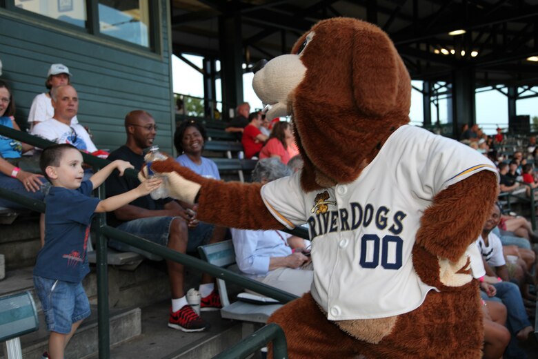 Every year, the Charleston Riverdogs hold three Military Appreciation Nights, allowing active military and civilians to attend a game for free. For the final game, Lt. Col. John Litz through out one of the ceremonial first pitches.