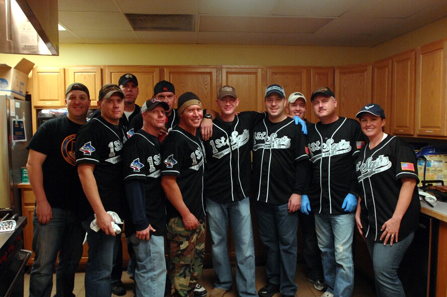 Members of the Grand Forks Air Force Base First Sergeants’ Council put on a Pancake Breakfast and Flag Auction Oct. 25, 2013, at the Prairie Rose Chapel’s Sven’s Den on Grand Forks Air Force Base, N.D. Proceeds from the event will benefit the upcoming 2013 Annual Awards Ceremony. (U.S. Air Force photo/Staff Sgt. Susan L. Davis)