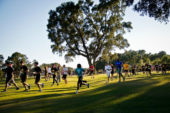 More than 500 people turned out to outrun zombies and maneuver through various obstacles at the 2nd Annual Zombie Run Oct. 26 at the Eglin Air Force Base golf course.  (U.S. Air Force photo/Samuel King Jr.)