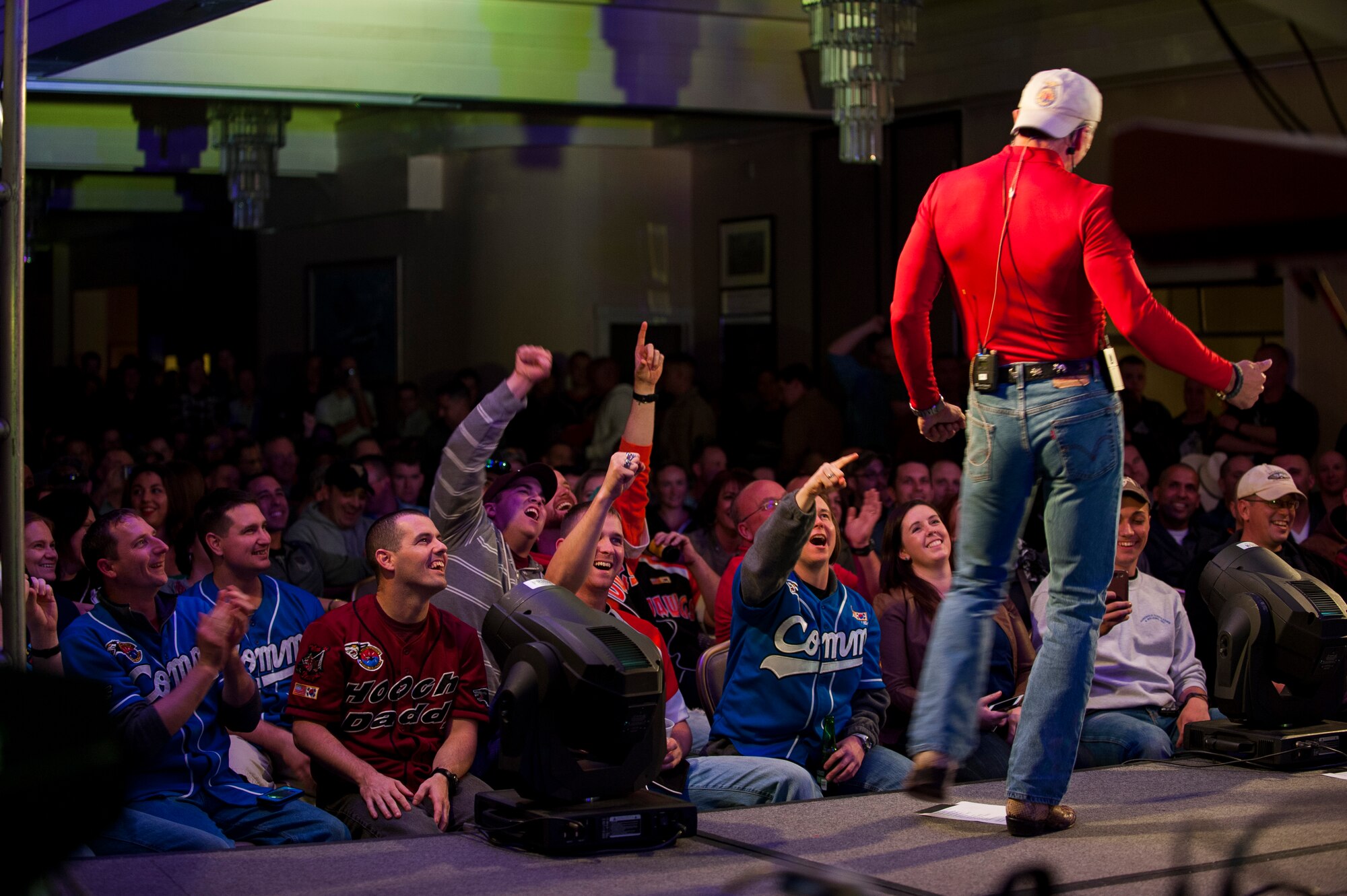 Country music artist Aaron Tippin puts on a show at the Loring Club while visiting Kunsan Air Base, Republic of Korea, Oct. 25, 2013. Tippin performed at several military bases around Korea in a tour sponsored by Armed Forces Entertainment and Stars for Stripes. (U.S. Air Force photo by Senior Airman Clayton Lenhardt/Released)