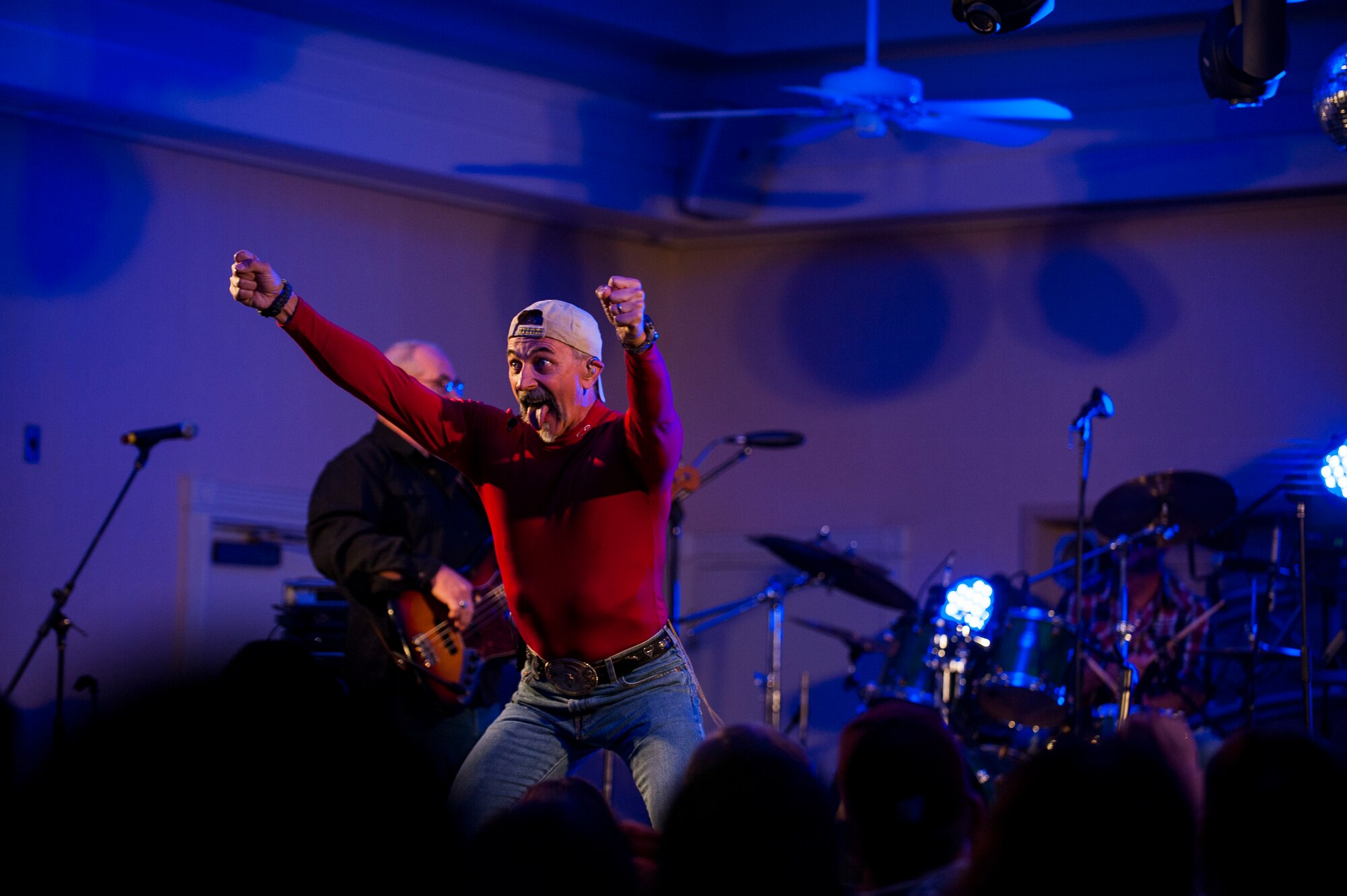 Country music artist Aaron Tippin performs at the Loring Club while visiting Kunsan Air Base, Republic of Korea, Oct. 25, 2013. Tippin performed at several military bases around Korea in a tour sponsored by Armed Forces Entertainment and Stars for Stripes. (U.S. Air Force photo by Senior Airman Clayton Lenhardt/Released)