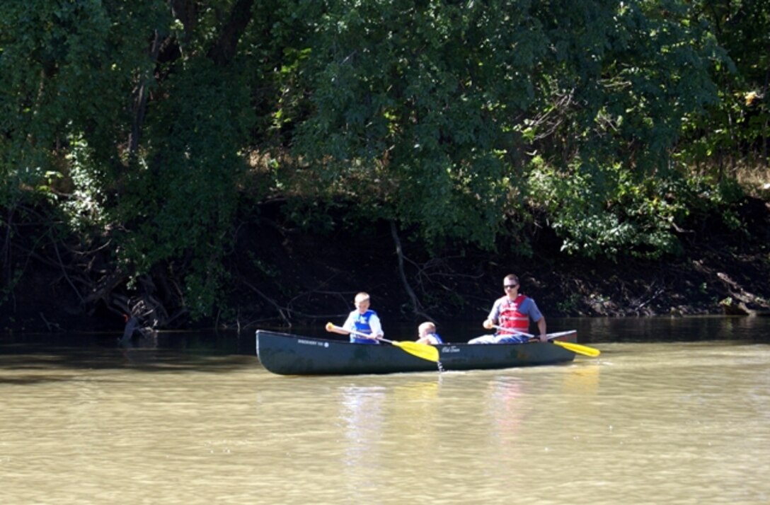 Canoeing is one of many recreational opportunities available at Corps lakes.