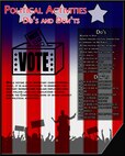 While voting is an important constitutional right, it is also important to remember that military members and civilian employees must also follow laws and regulations created under the Constitution, some of which restrict our political activities. For more information about the rules related to political activities, call the 28th Bomb Wing Judge Advocate office at (605) 385-2329. (U.S. Air Force graphic by Senior Airman Zachary Hada/Released)