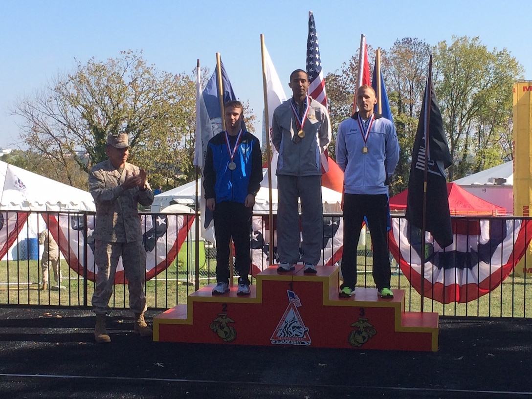 2013 Armed Forces Mens Marathon Individual Medalists:  1st- LT Patrick Fernandez (USCG; All-Navy) Yorktown, , VA – 2:22:52; 2nd- 1st Lt Timothy Richard (USAF) Little Rock AFB, AR – 2:25:57; 3rd- 2LT Jacob Buhler (Army) Oklahoma City, OK – 2:27:08
