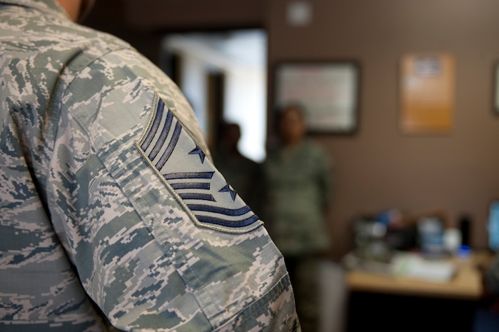 Chief Master Sgt. Steven Cleveland, 99th Air Base Wing command chief, thanks Airman Against Drunk Driving members for their hard work Oct. 28, 2013, at the Samek Airmen’s Center on Nellis Air Force Base, Nev.  AADD has provided 601 transports for Airmen so far in 2013. (U.S. Air Force photo by Staff Sgt. Michael Charles)