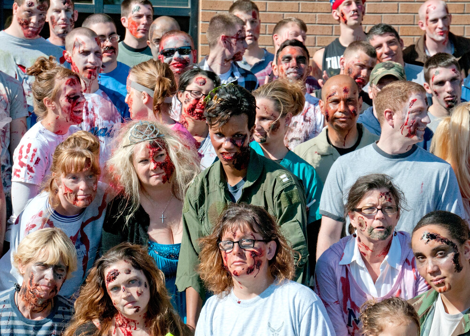 Zombies terrorized runners during the second annual 5K Zombie Fun Run held during Wingman Day, Oct. 24, at Vance Air Force Base, Okla. (U.S. Air Force photo/ Terry Wasson)