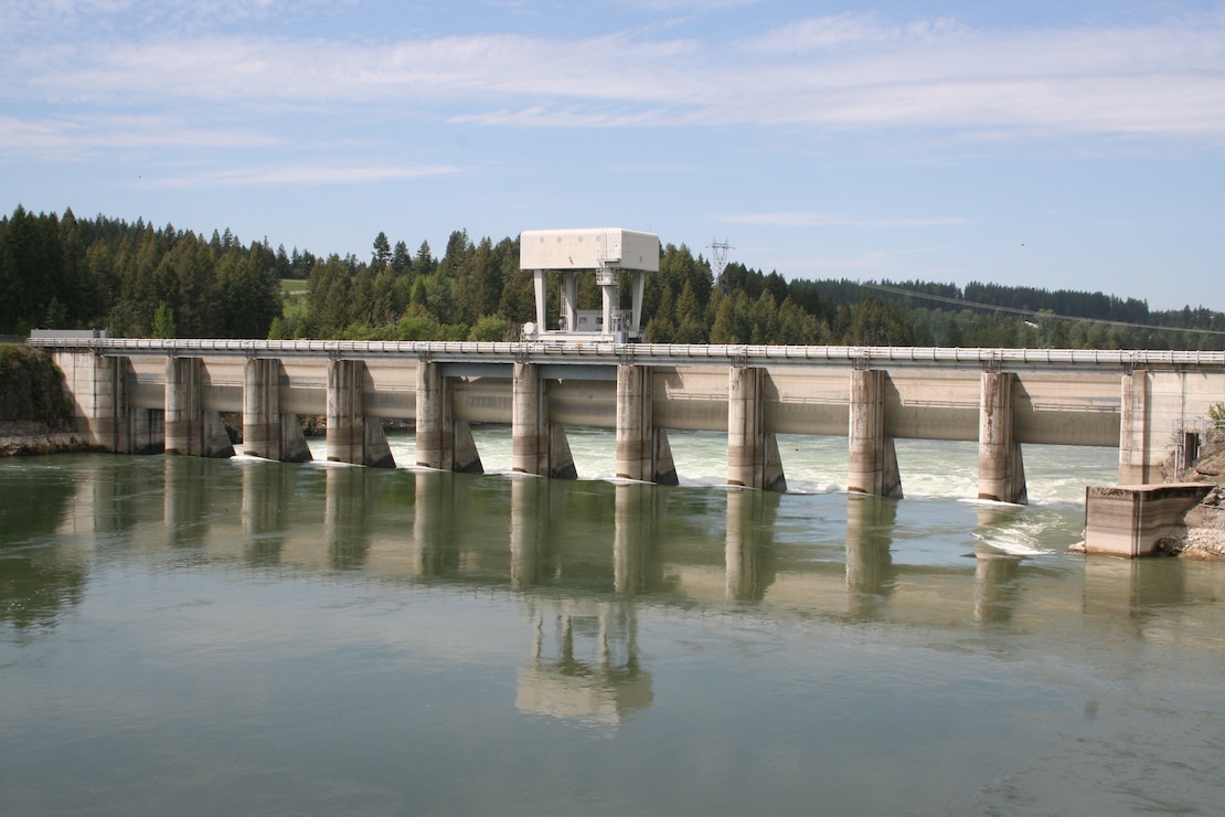 Albeni Falls Dam Spillway in the Spring