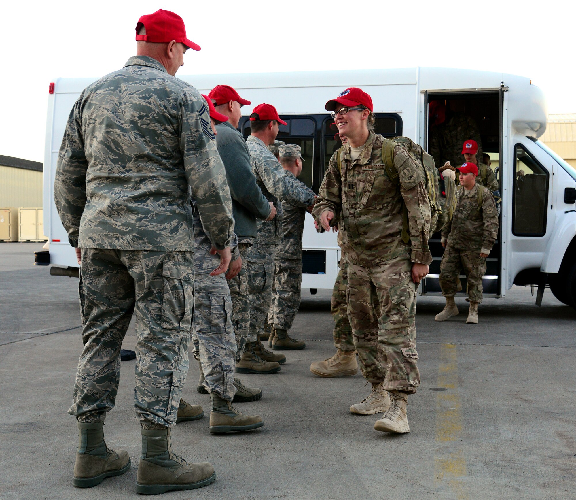 A young girl waits for a loved one to return to Malmstrom Air Force Base from their deployment Oct. 24. One hundred and seventy Airmen from the 819th and 219th RED HORSE Squadrons returned from their seven-month absence. (U.S. Air Force photo/Staff Sgt. R.J. Biermann)