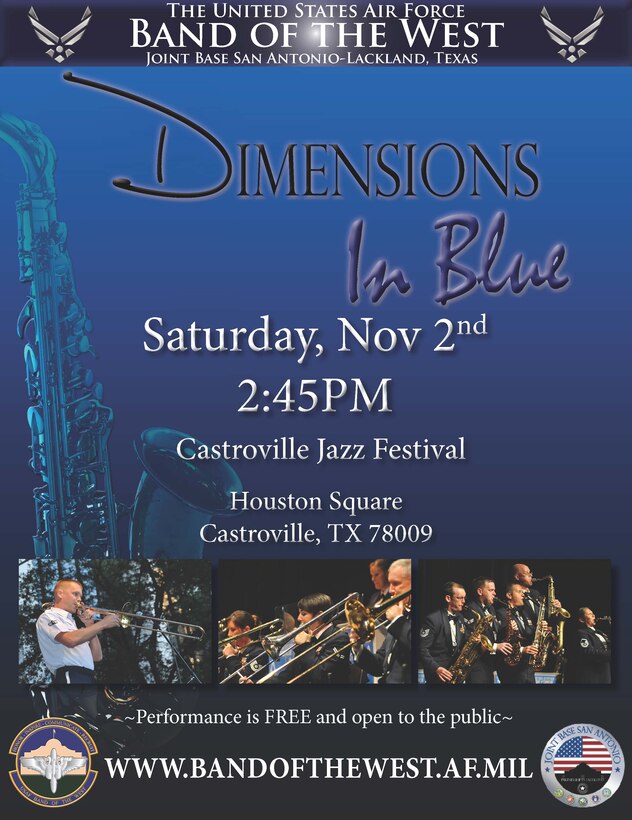 Dimensions in Blue - Castroville Jazz Fest Flyer