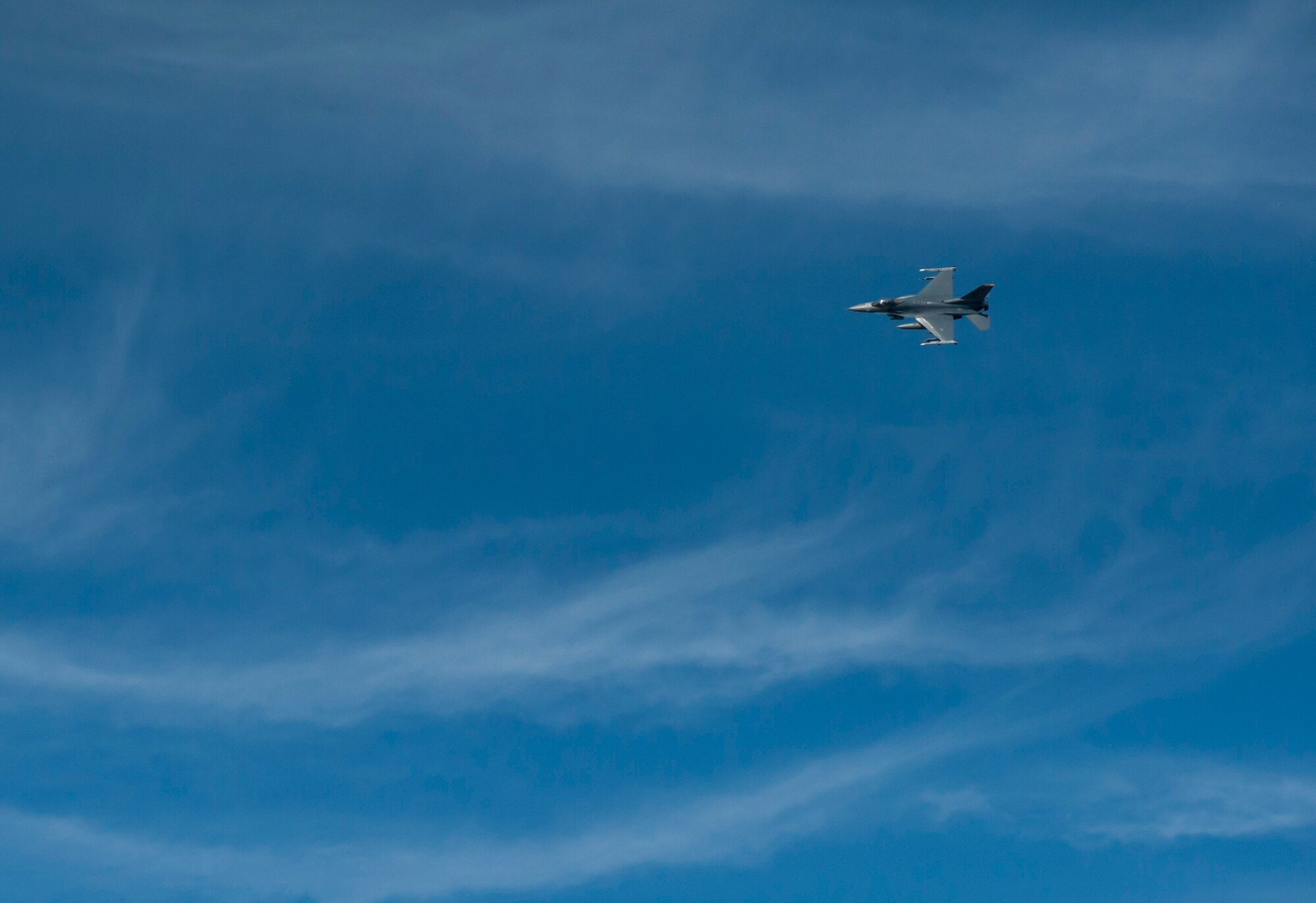 An 80th Fighter Squadron F-16 Fighting Falcon finishes a Max Thunder sortie and prepares to land at Kunsan Air Base, Republic of Korea, Oct. 30, 2013. This is the 11th Max Thunder exercise, which fosters bilateral aerial training between the Korea Air Power Team to include the U.S. Air Force, Marine Corps and the Republic of Korea air force. (U.S. Air Force photo by Senior Airman Armando A. Schwier-Morales)
