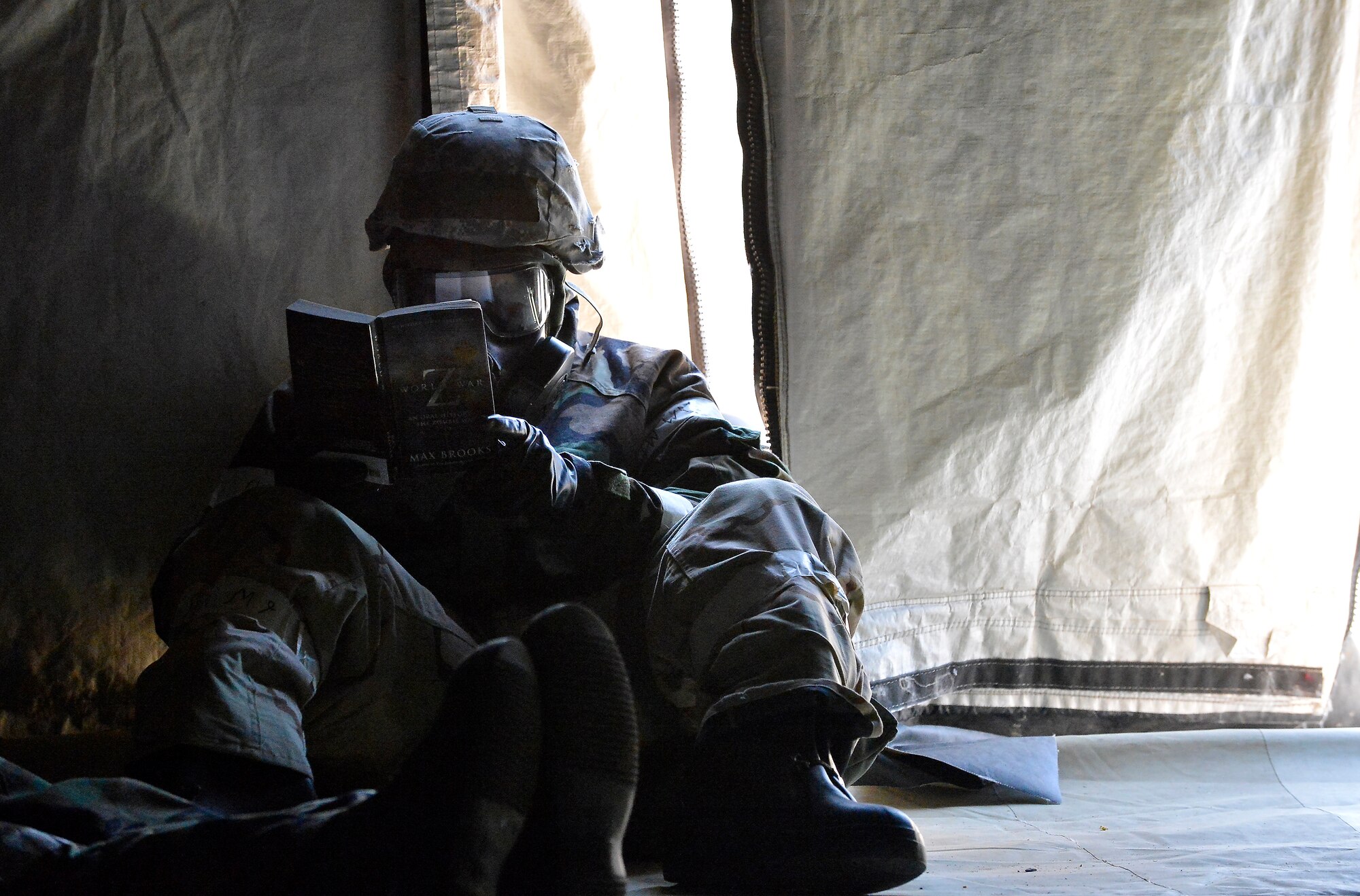 The 86th Civil Engineer Group challenged Airmen during a training scenario to measure readiness capabilities. Members of the 86th and 786th Civil Engineer squadrons responded to simulated situations Airmen might face while in a deployed environment. Participants were drilled with a simulated mass causality incident, simulated mortar fire and the threat of a chemical attack. Mission-oriented protective posture equipment was also used to test mission capabilities during the exercise. (U.S. Air Force photos/Airman 1st Class Jordan Castelan)
