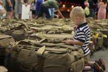 Marines of Marine Heavy Helicopter Squadron 461 return from an eight-month deployment to Afghanistan in a homecoming event at the squadron hangar aboard Marine Corps Air Station New River, Aug. 26.
