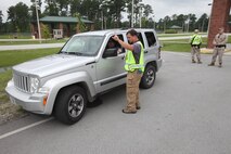 The air station Mission Assurance team and security officers conducted their annual training exercise by acting out a mock scenario and assessing how the personnel responded, to expose any weakness in the air stations’ security.