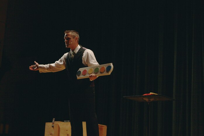 Kids and parents gathered to enjoy the mystery of magic at the Marine Corps Air Station New River theater for the air station’s sixth annual Kid’s Day, Aug. 21.