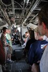A group of educators from RS Des Moines and Indianapolis tour a CH-53 Sea Stallion aboard Marine Corps Air Station Miramar during the 2013 Educators Workshop on August 7.