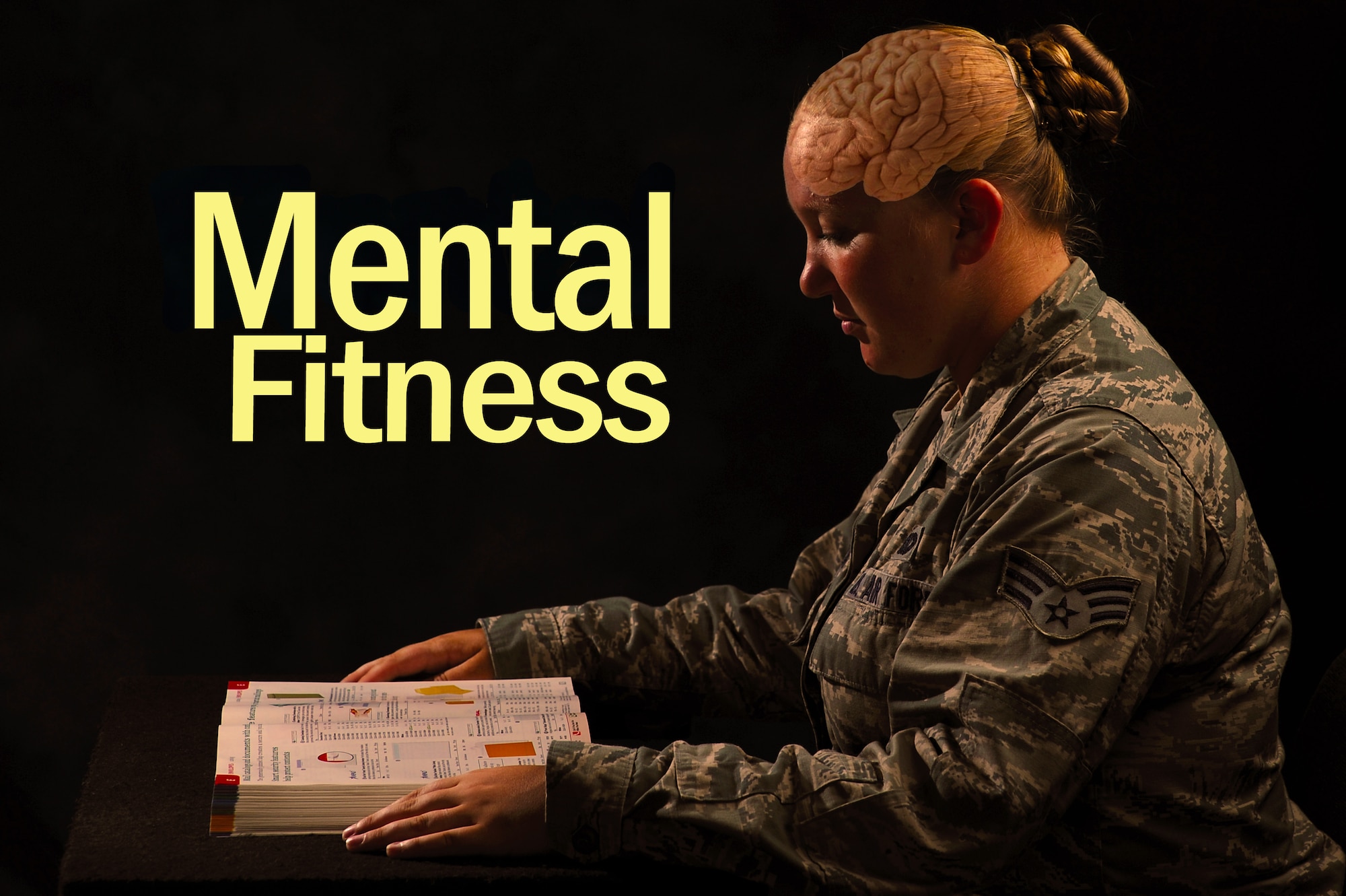 Mental fitness is significant to the well-being of every Service member. When faced with a mentally-straining problem, it is important to approach life in a positive, optimistic way. (U.S. Air Force photo illustration photo by Airman 1st Class Victoria H. Taylor/Released)