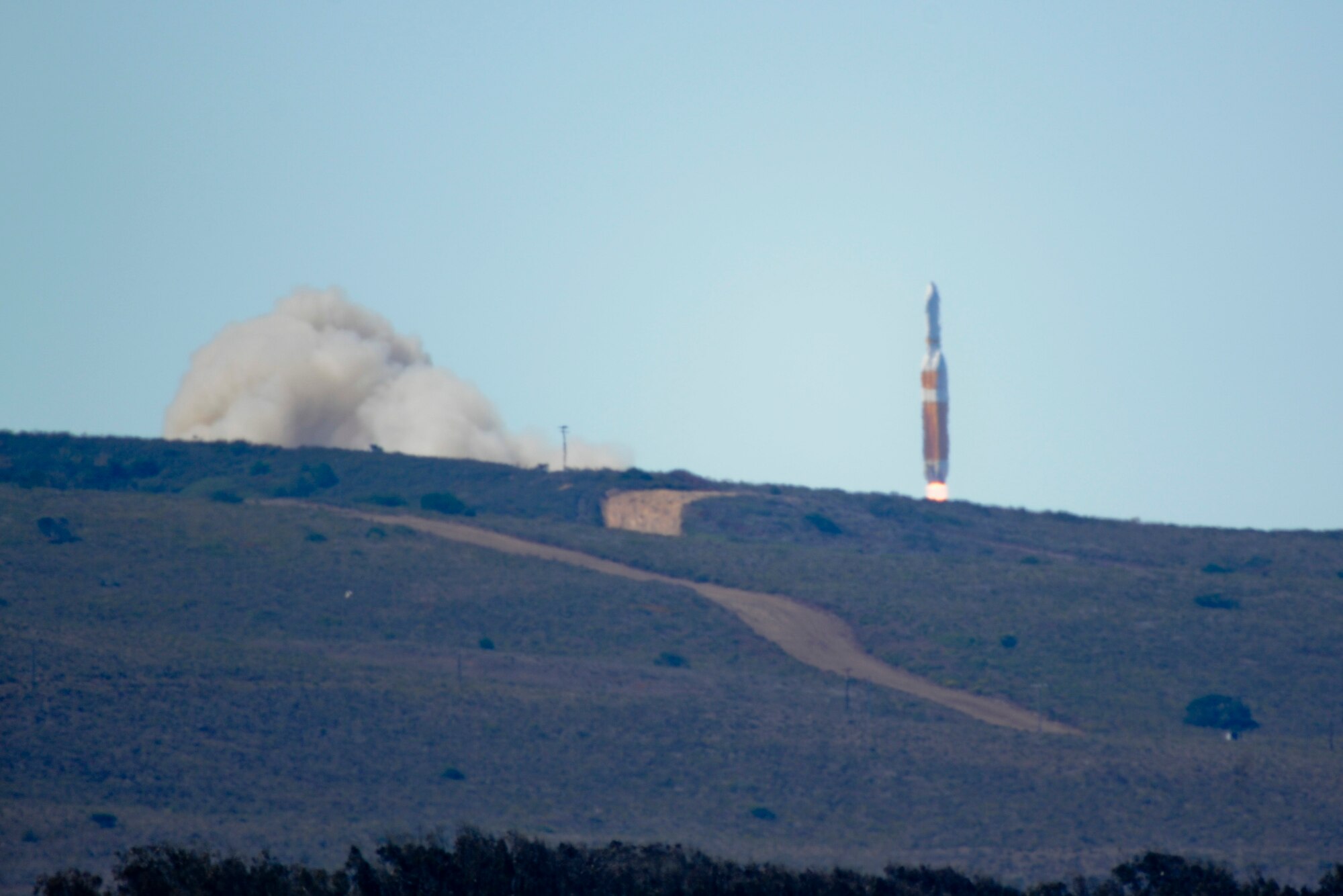 VANDENBERG AIR FORCE BASE, Calif. – A United Launch Alliance Delta IV-Heavy rocket carrying a National Reconnaissance Office payload launched by team Vandenberg from Space Launch Complex-6 here Wednesday at 11:03 am PST. This was the second Delta IV-Heavy for Vandenberg, with the first launch occurring Jan. 20, 2011 and is the largest rocket ever to launch from the West Coast of the United States. (U.S. Air Force photo/Airman Yvonne Morales)