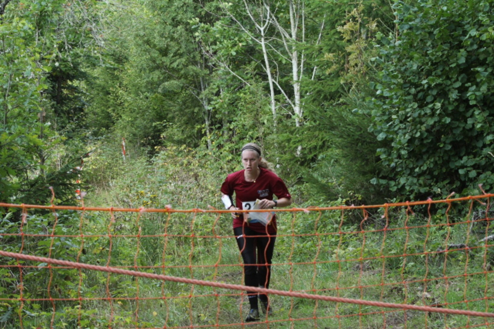 LT Virginia Debons (Navy) at the 2013 CISM World Orienteering Military Championship hosted by the Swedish Armed Forces in Eksjo, Sweden from 26 August to 1 September.