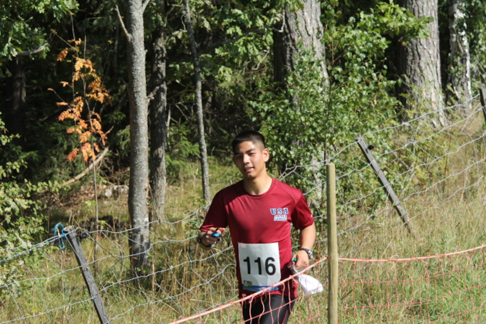 1LT Joshua Wang (Army) at the 2013 CISM World Orienteering Military Championship hosted by the Swedish Armed Forces in Eksjo, Sweden from 26 August to 1 September.
