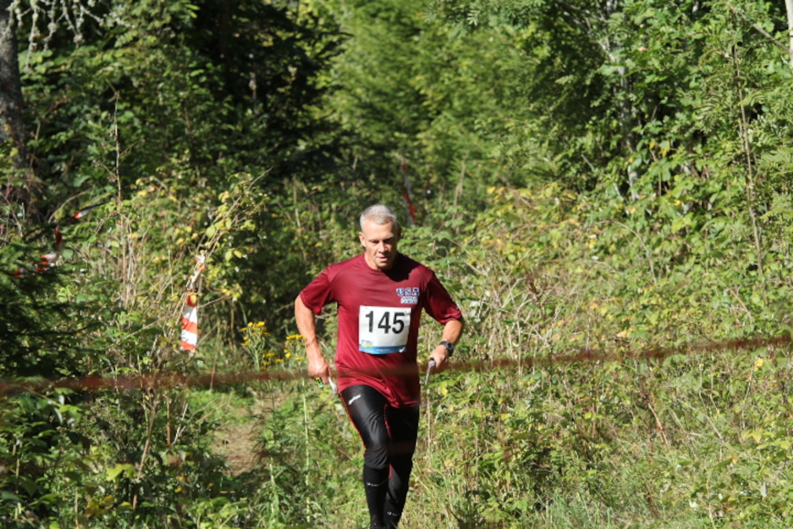 CDR Grant Staats (Navy) at the 2013 CISM World Orienteering Military Championship hosted by the Swedish Armed Forces in Eksjo, Sweden from 26 August to 1 September.
