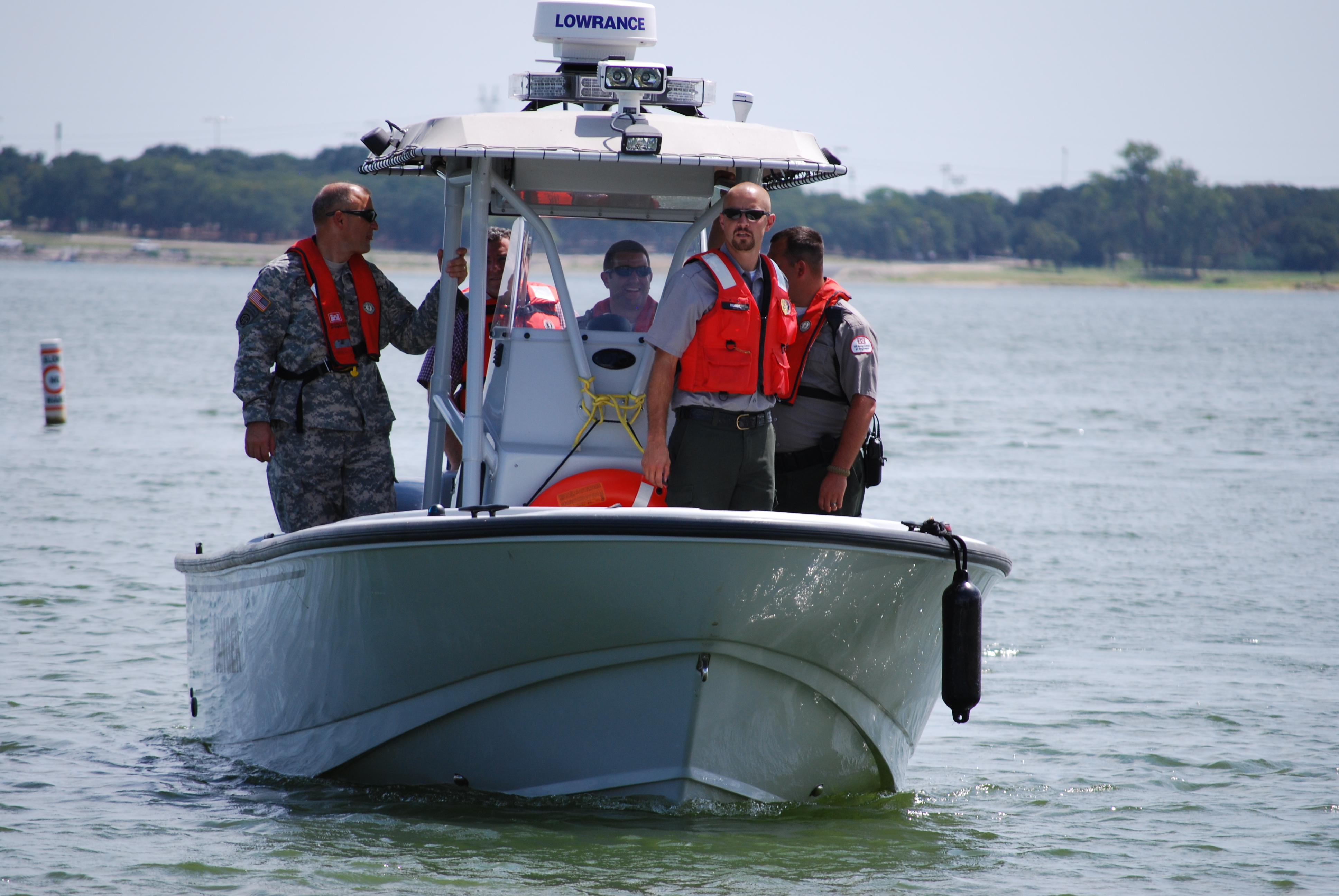 Colonel Charles H. Klinge on a Water Safety Patrol