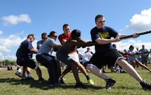 Team Minot participated in this year’s Sports Day events, Aug. 29, 2013. Sports Day provides a series of events and activities to promote fitness, esprit de corps and quality of life for the base. The event brought together hundreds of Airmen in a non-stop competition. Congratulations to the 5th Aircraft Maintenance Squadron on earning top points for this year’s sports day. (U.S. Air Force photos/Airman 1st Class Andrew Crawford)