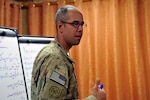 Afghan teachers attend an educators' seminar at Forward Operating Base Spin Boldak, Afghanistan, Oct. 12, 2012.