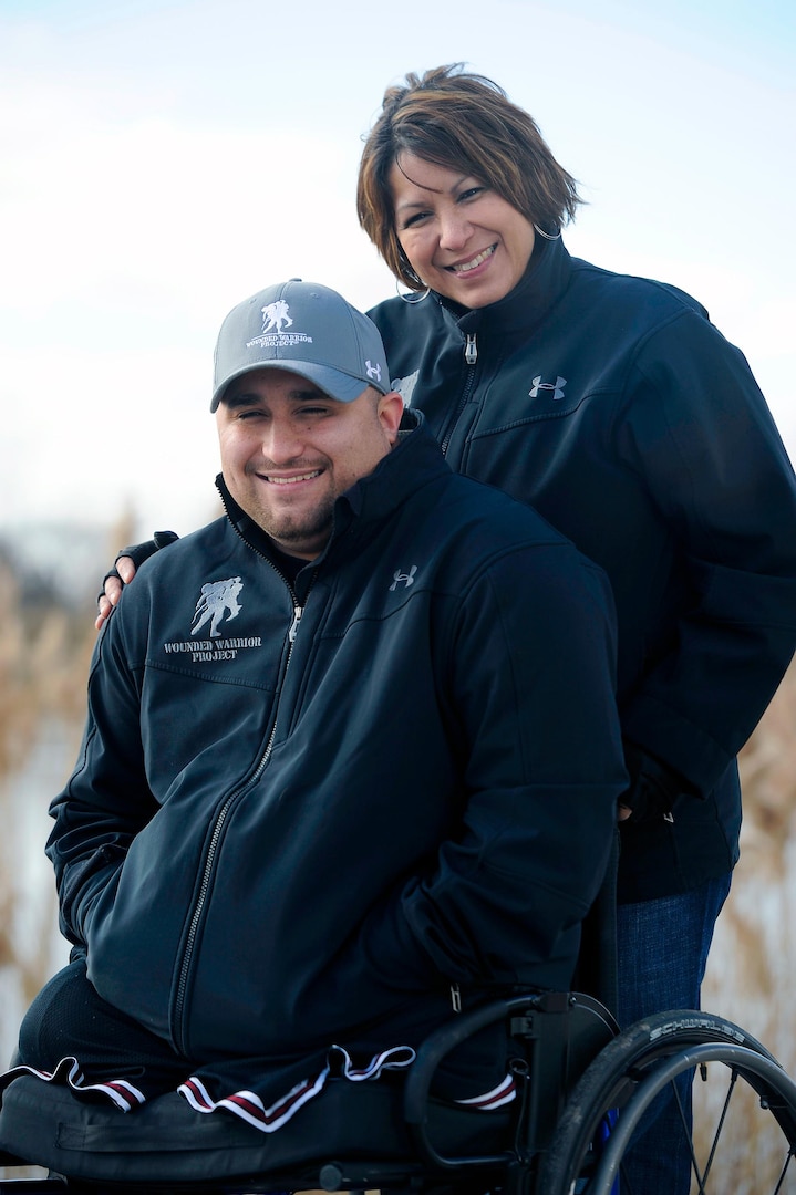 Cynthia Parsons, pictured with son Shane, spoke of their mutual journey after he was injured overseas.