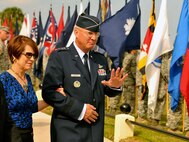 Gen. Craig McKinley and his wife Cheryl at his retirement ceremony Oct. 19, 2012, in St. Augustine, Fla.
