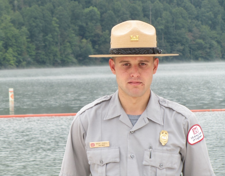 U.S. Army Corps of Engineers Nashville District Park Ranger Brent Sewell rescued a drowning teenager from Martins Fork Lake, Smith, Ky., over the Labor Day weekend. Aaron Ledford, 18, a non-swimmer from Louisville, Ky., attended a family reunion Sept. 1 and entered the water to recover a beach ball. He got into trouble when he released the swimming area’s boundary line as he pulled himself out hand-over-hand.
