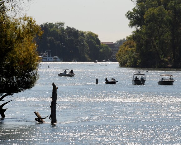 Team Beale and local community members participate in a fishing tournament supporting local Wounded Warriors on the Sacramento River near North Sacramento Calif., Aug. 24, 2013. Balfour Beatty hosted the tourney which raised nearly $10,000. (U.S. Air Force photo by Staff Sgt. Robert M. Trujillo/Released)