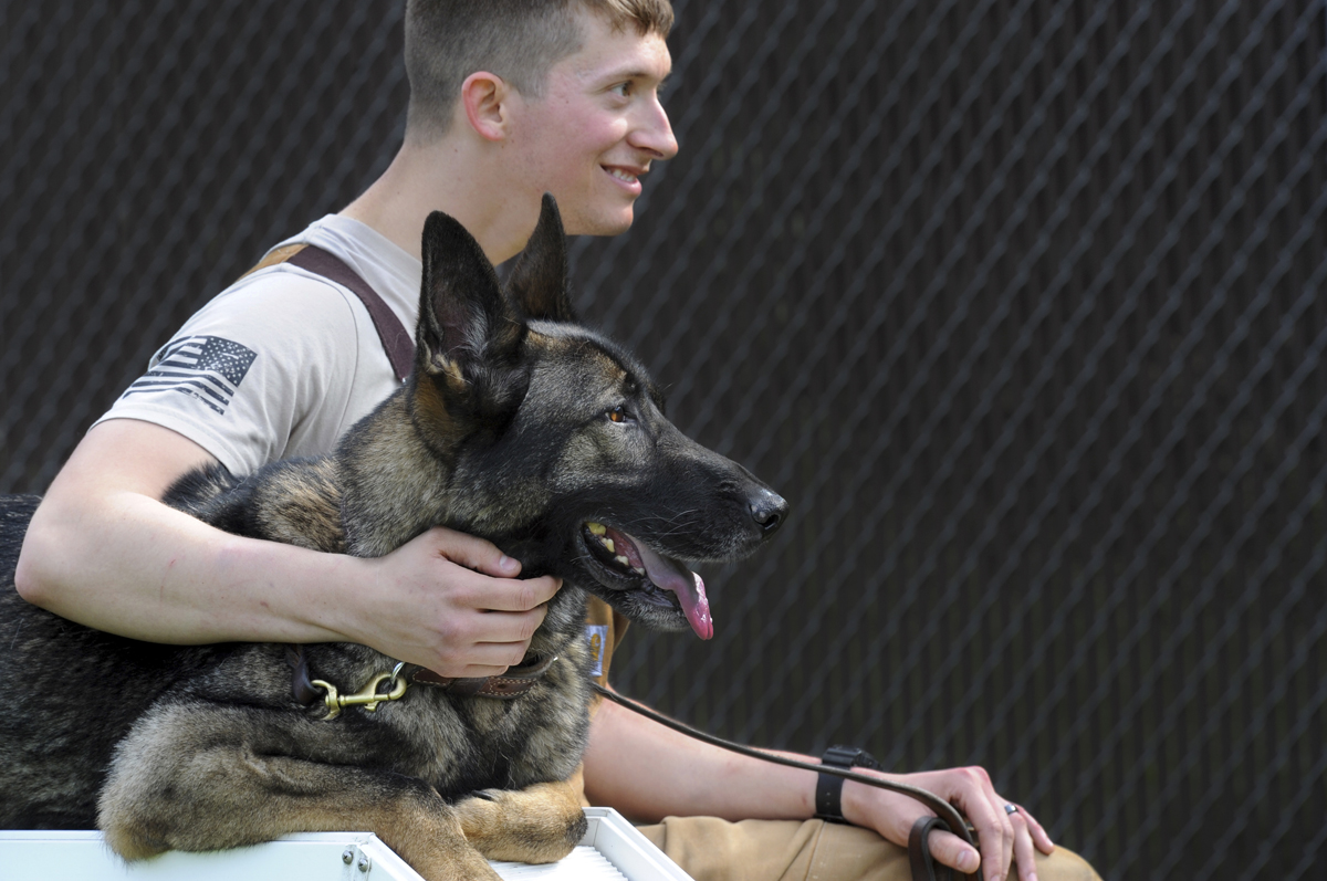 Air Force Security Forces Train with K9 Companions